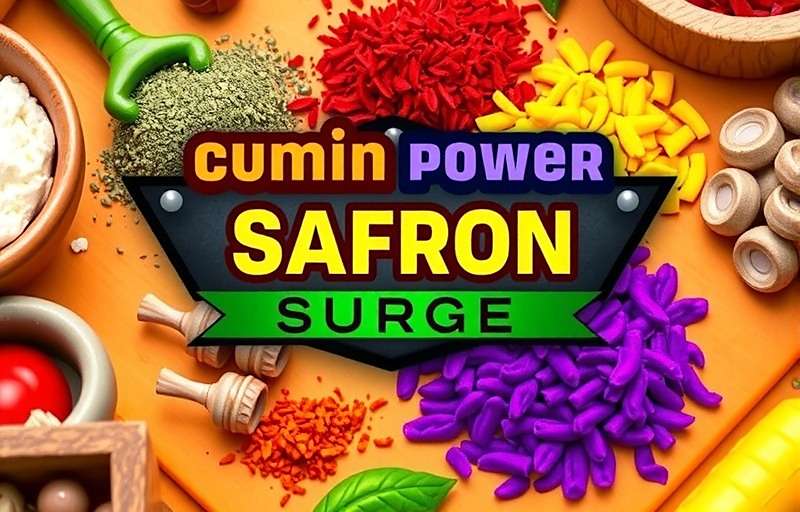 Cumin Power Play Saffron Surge game cover Cumin Power Play Saffron Surge game cover showing colorful spice-themed artwork with game title prominently displayed